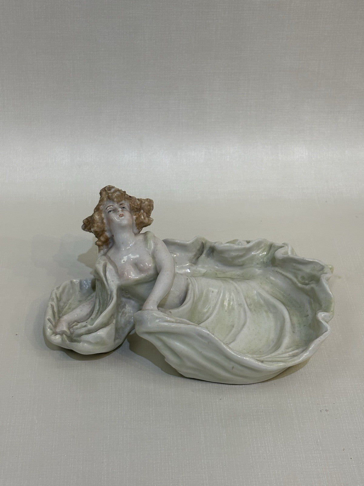 Dresser Bowl Vase Art Nouveau Porcelain Figurine Woman