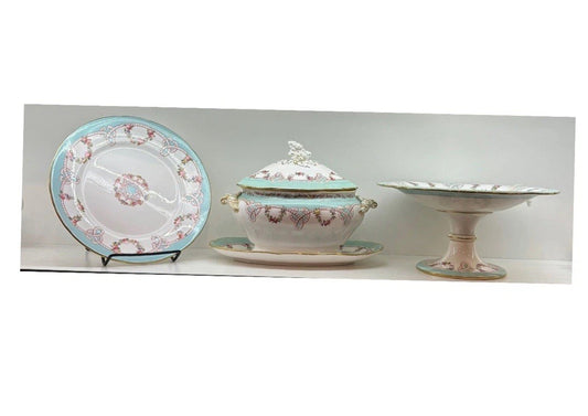 antique french utzchneider co sarreguemies porcelain set