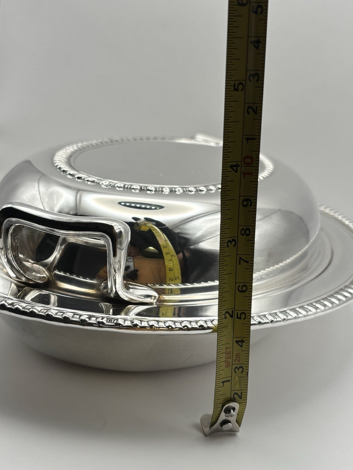 Vintage Silver Plated Lidded Serving Platter Dish - Not Marked