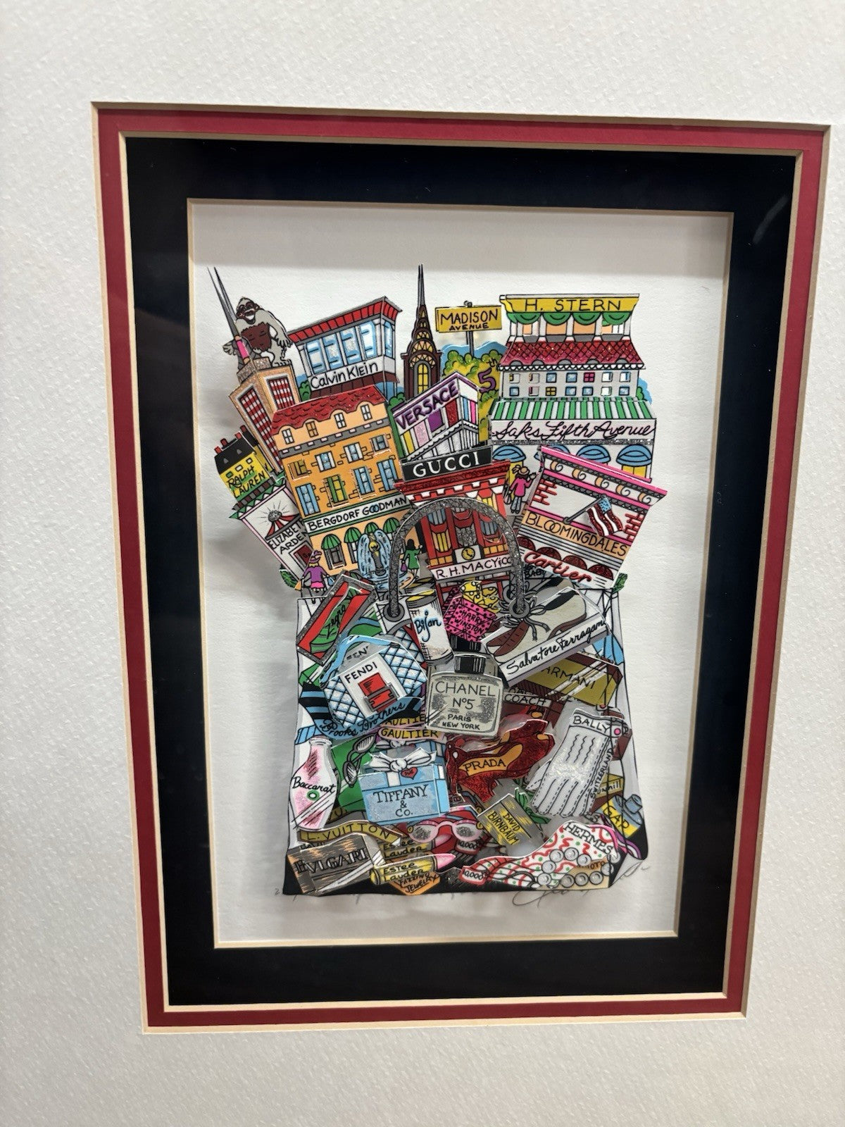 Charles Fazzino 3D Up Madison Down Fifth. Limited Edition 237/400  Signed