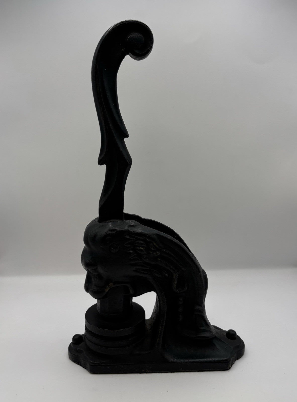 Antique Cast Iron Lion Head Notary Public Stamp Press 1800s
