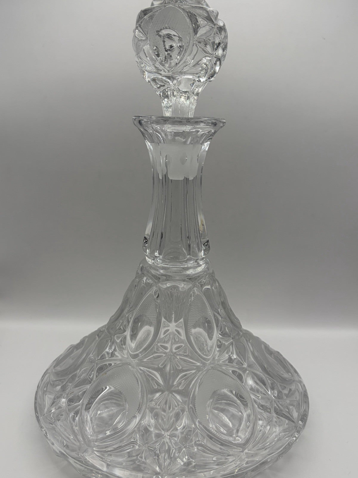 Vintage Cut Lead Crystal Glass Ships Decanter PeeDee Germany 24% Lead Crystal