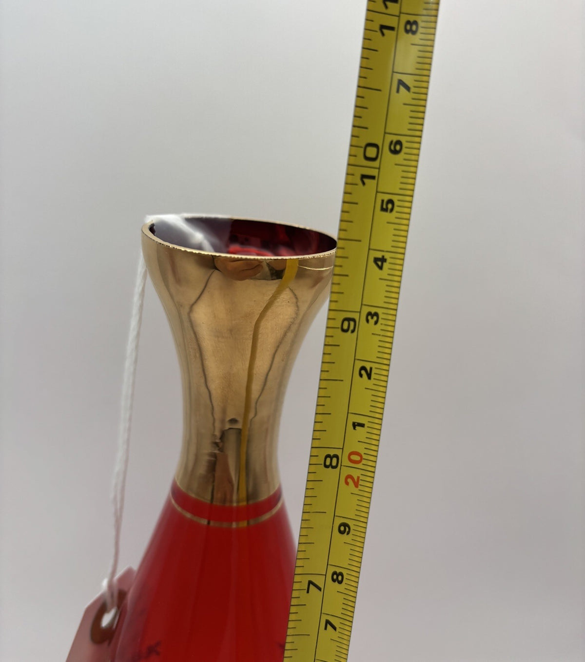 Bohemia Glass Gold Enamel Ruby Red Set With 6 Cordial Glasses Red Gold