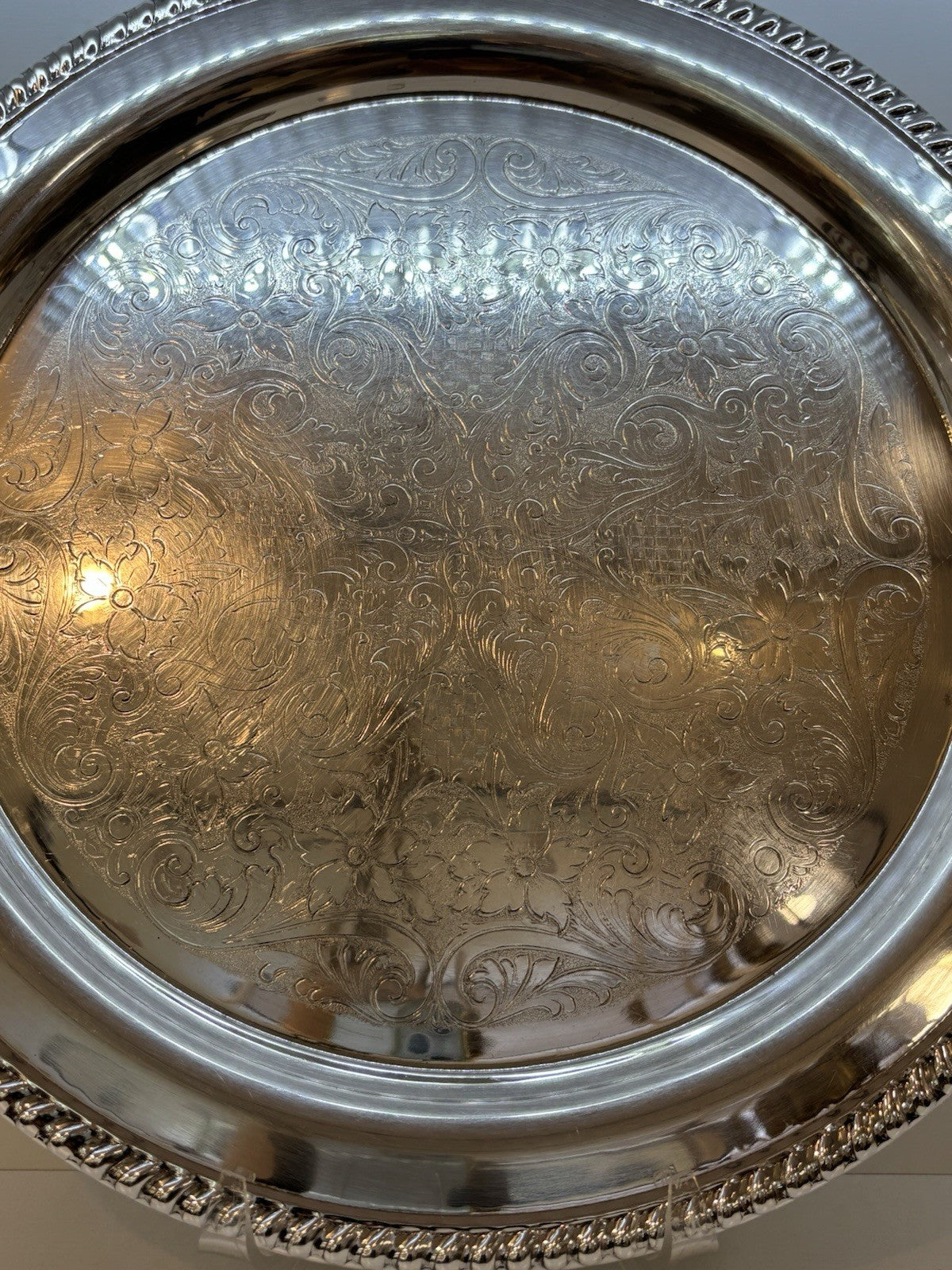Wm Rogers & Son silver-plated tray 15.5