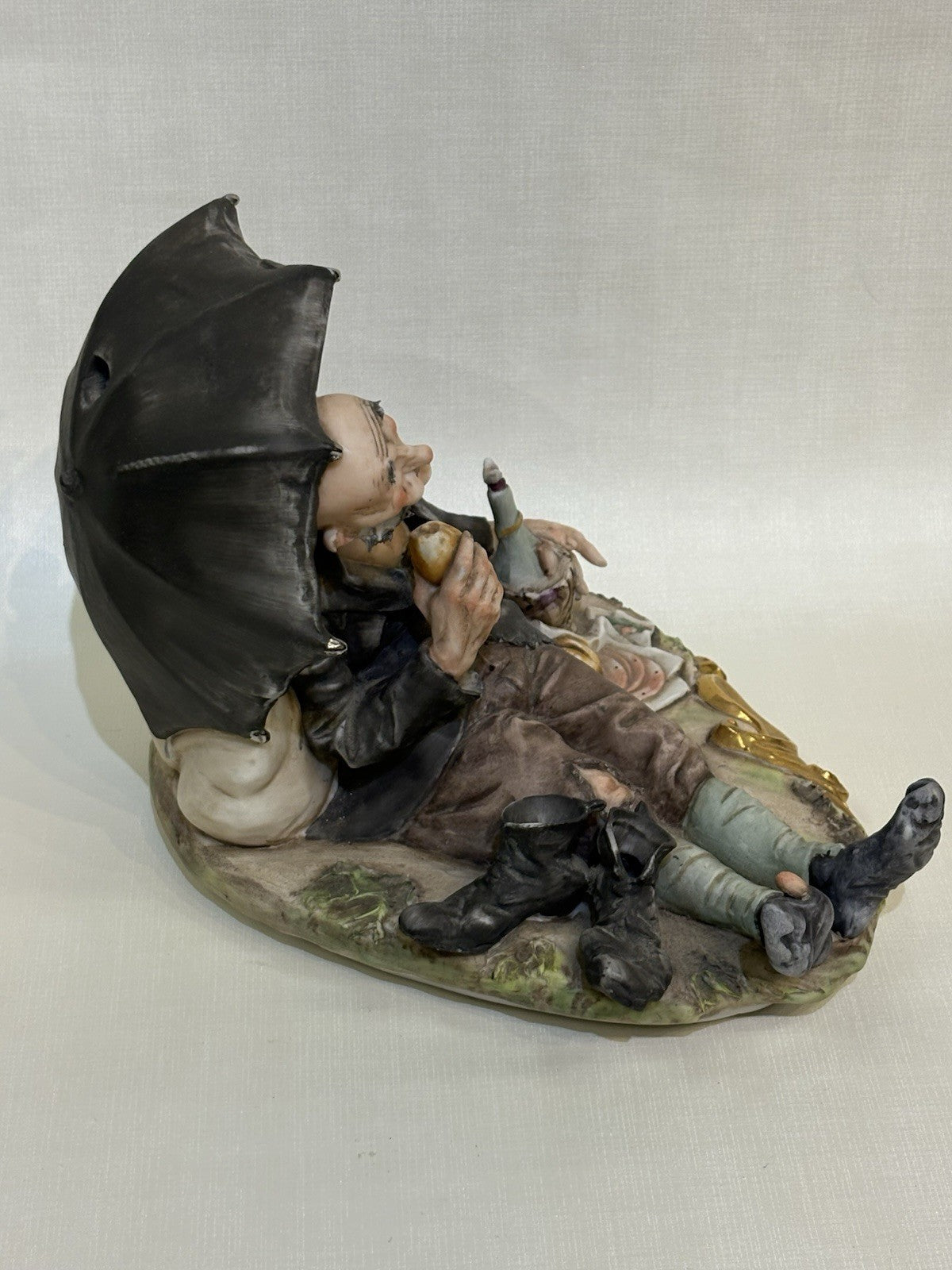 Giuseppe Cappé Porcelain Capidimonte Hand Painted Italy 1959 Vintage Signed 6.5”