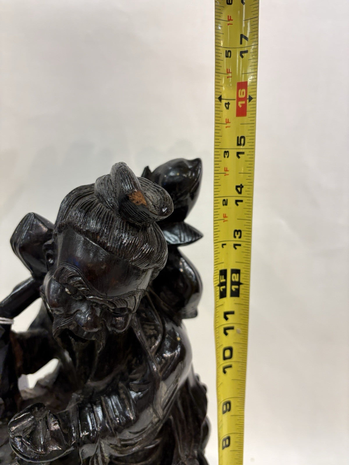 Antique Chinese wood Hand Carved Figure Statue