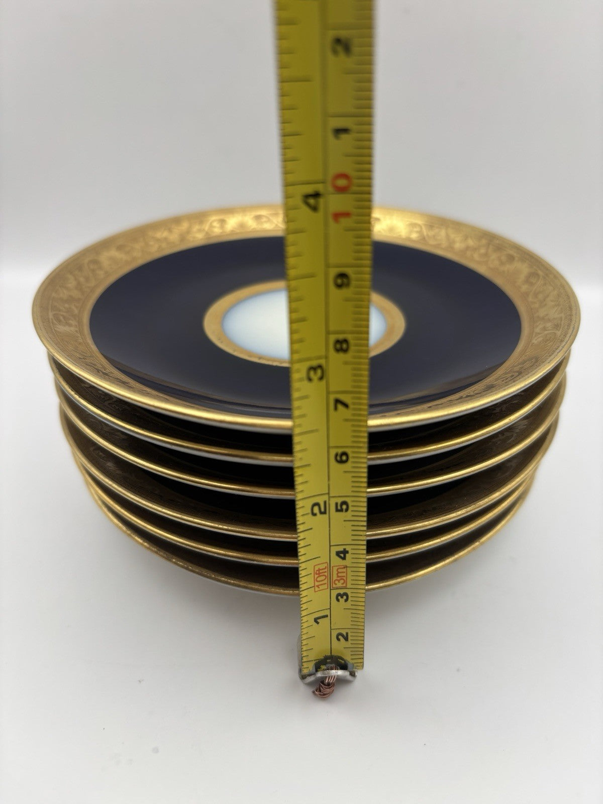 T & V Limoges Raynaud Conde Cobalt Blue Gold Encrusted, Saucer, 5 3/4