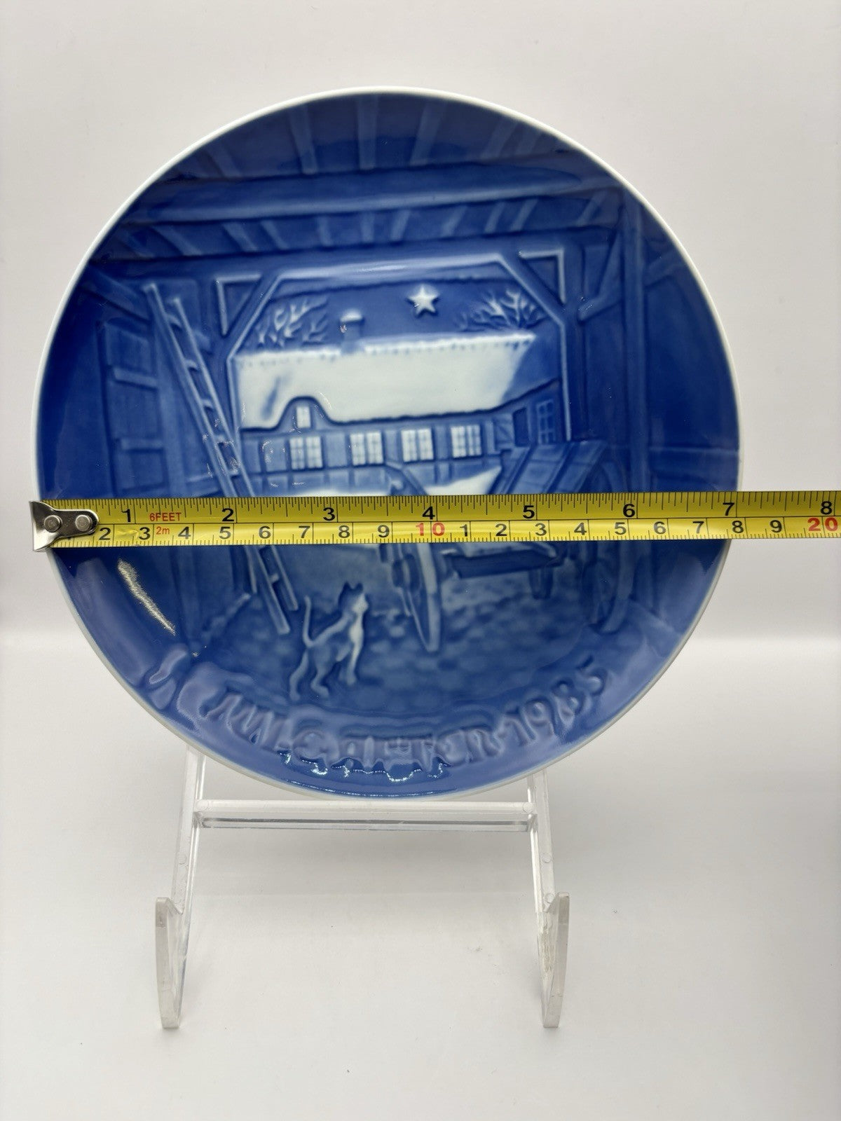 BING & GRONDAHL 1985 Christmas Plate #9085 Signed by EDVARD JENSEN Copenhagen