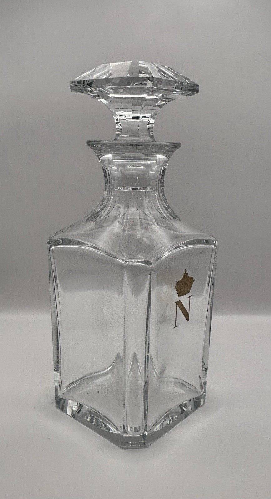 Baccarat Harcourt Napoleon Spirit Decanter with Stopper ,Crystal Clear , France