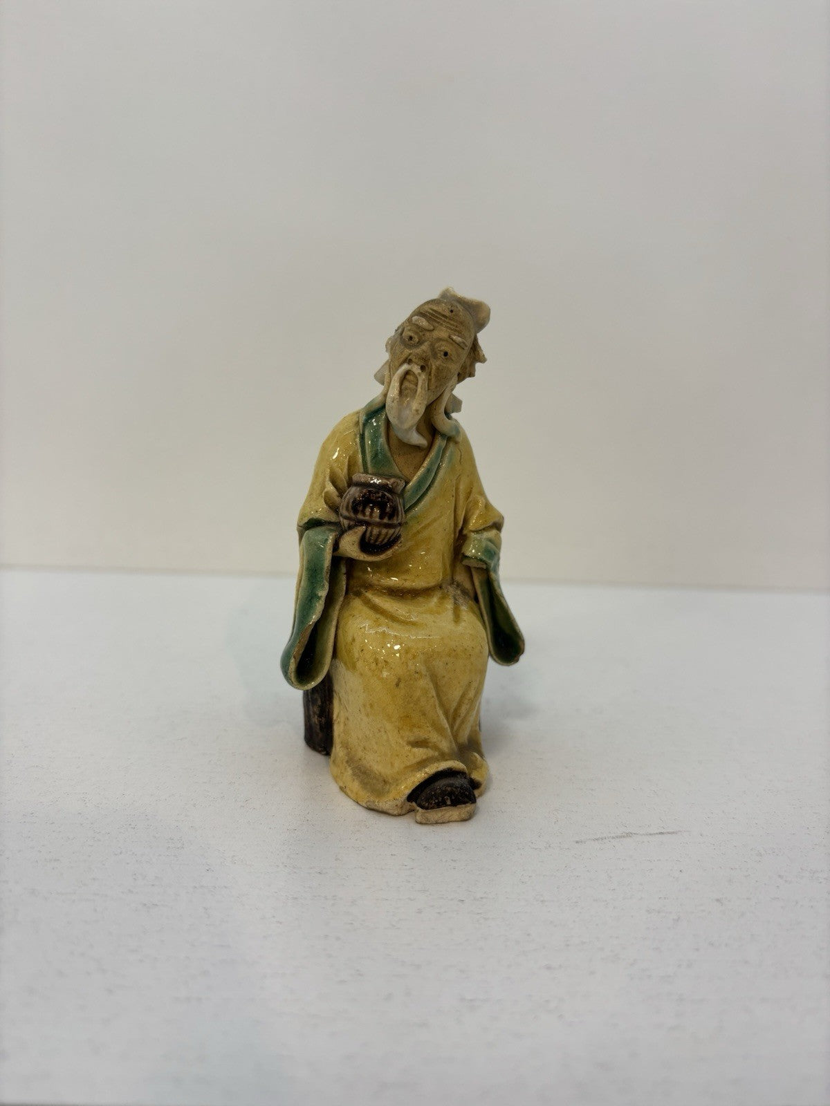 Vintage  Chinese Mudman Collectible Figurine 3.7”