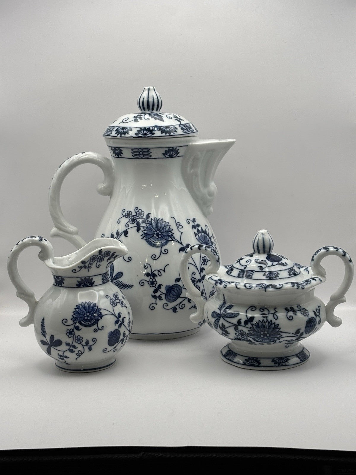 Vienna Woods Fine China In The Iconic Blue Onion Pattern Tea Cup and Saucer Set