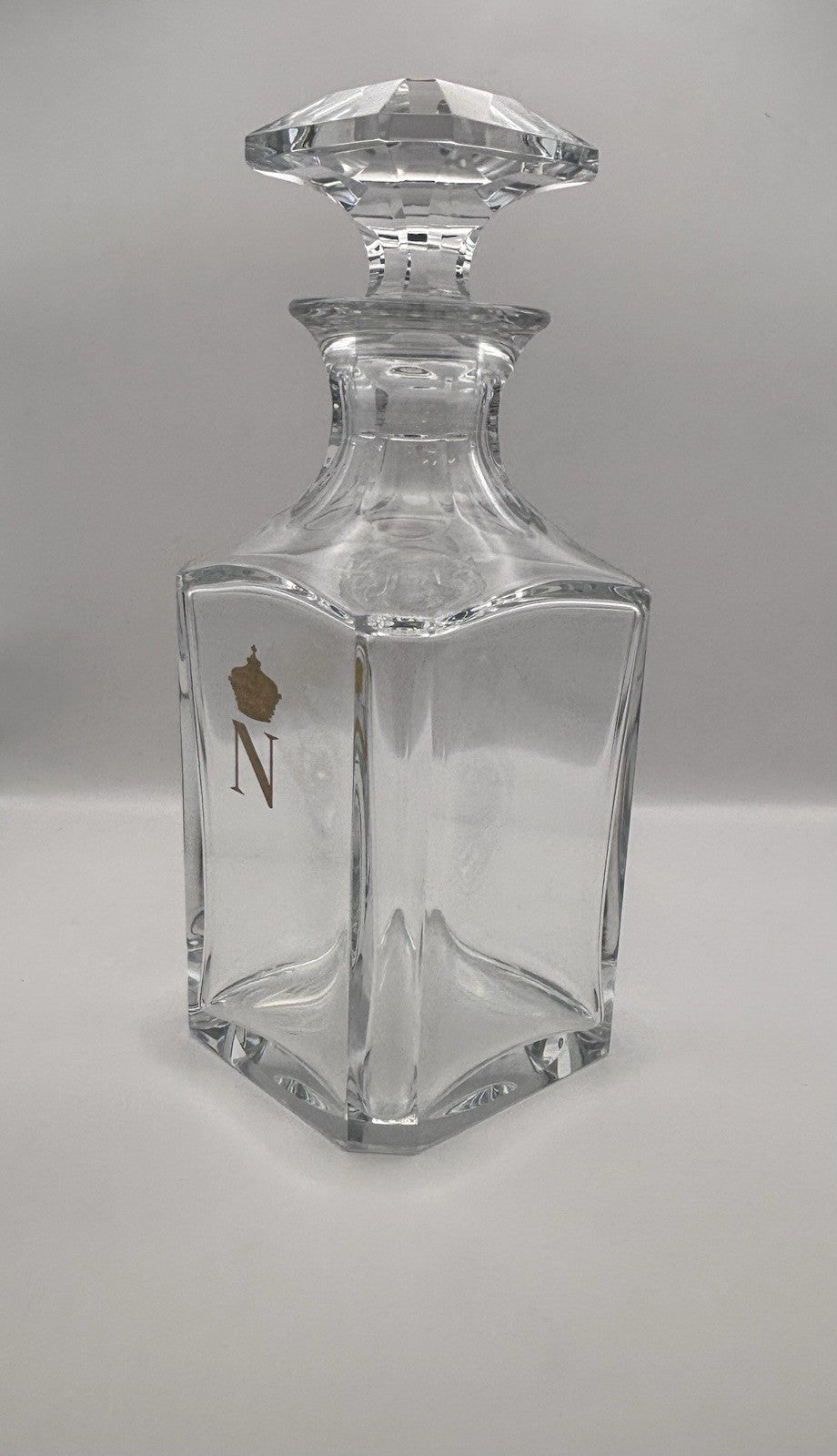 Baccarat Harcourt Napoleon Spirit Decanter with Stopper ,Crystal Clear , France