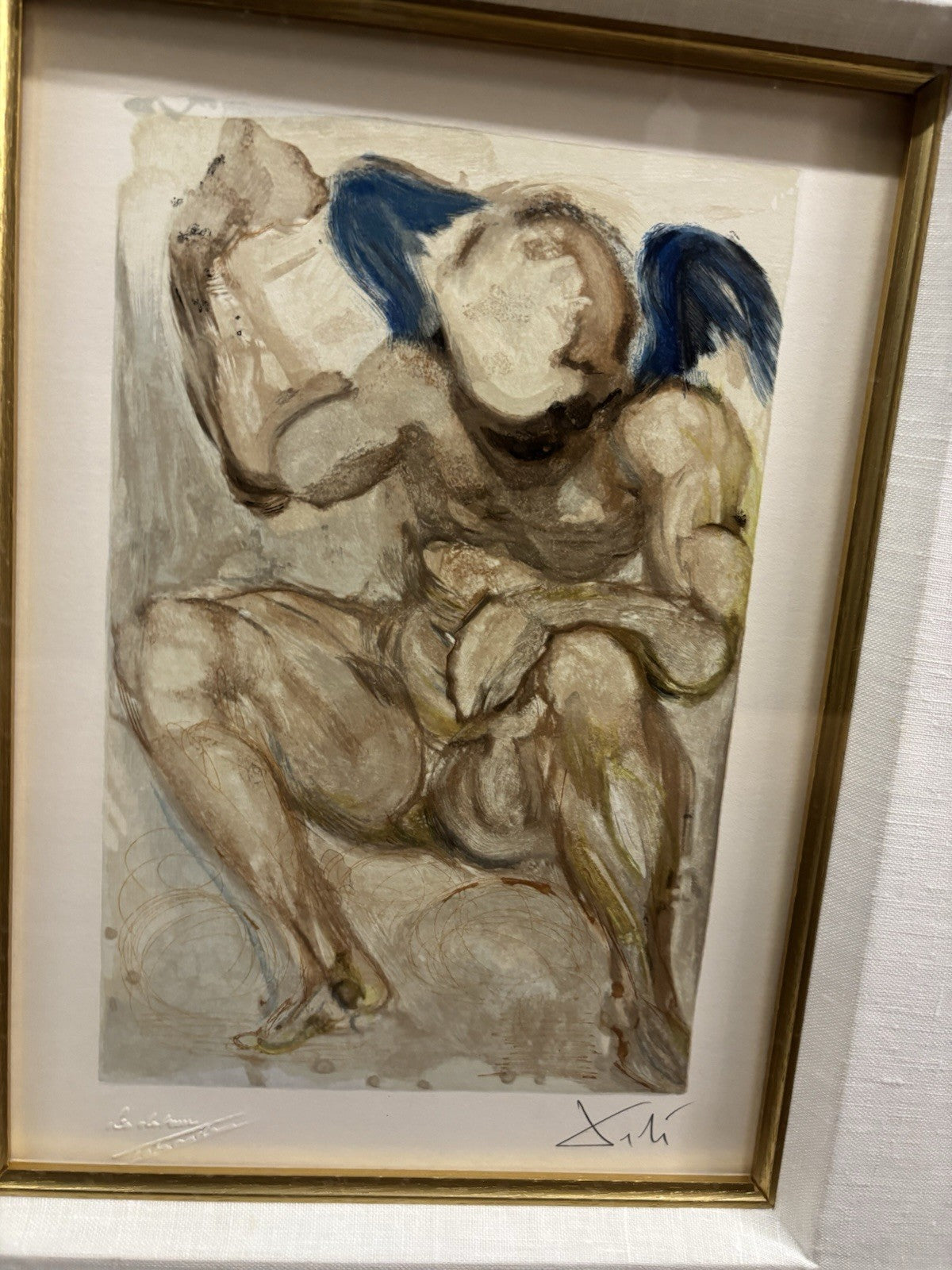 Salvador Dali “Envy” Purgatory Divine Comedy Woodcut Framed 1960