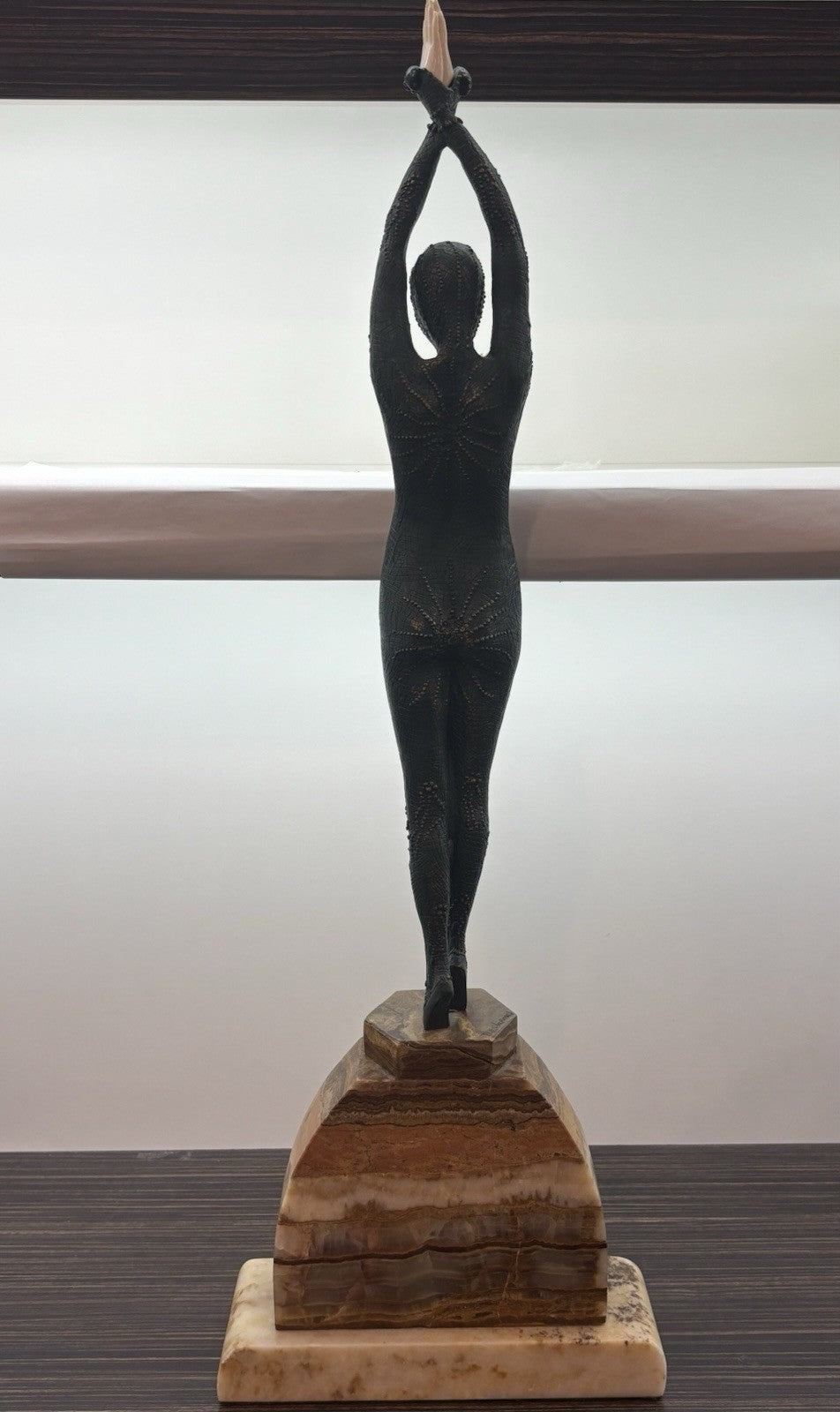 The Starfish Dancer Bronze and Marble Sculpture, Art Deco Signed