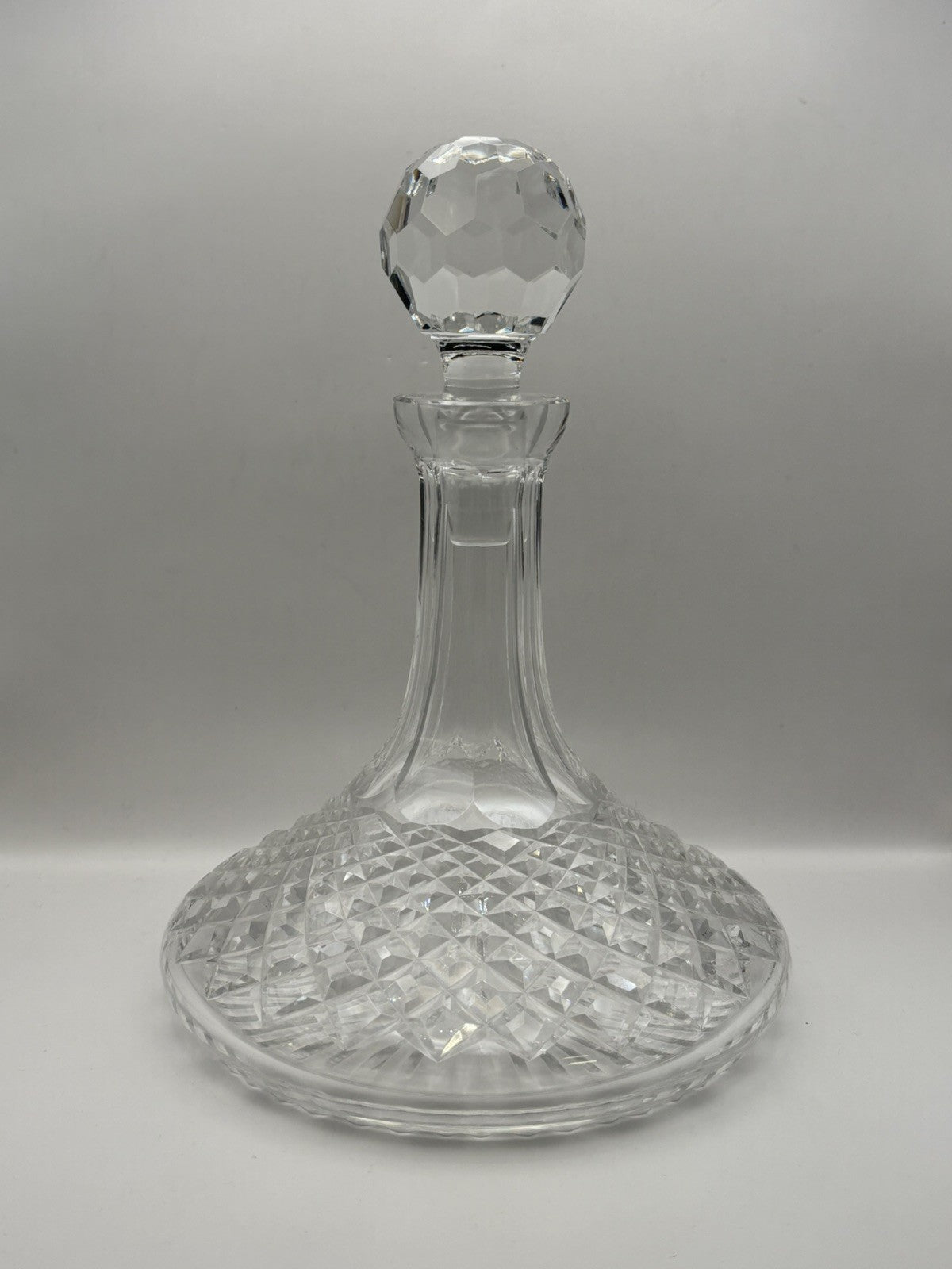 Waterford Crystal Alana Vintage Ships Decanter & Stopper, Discontinued, 9.75”