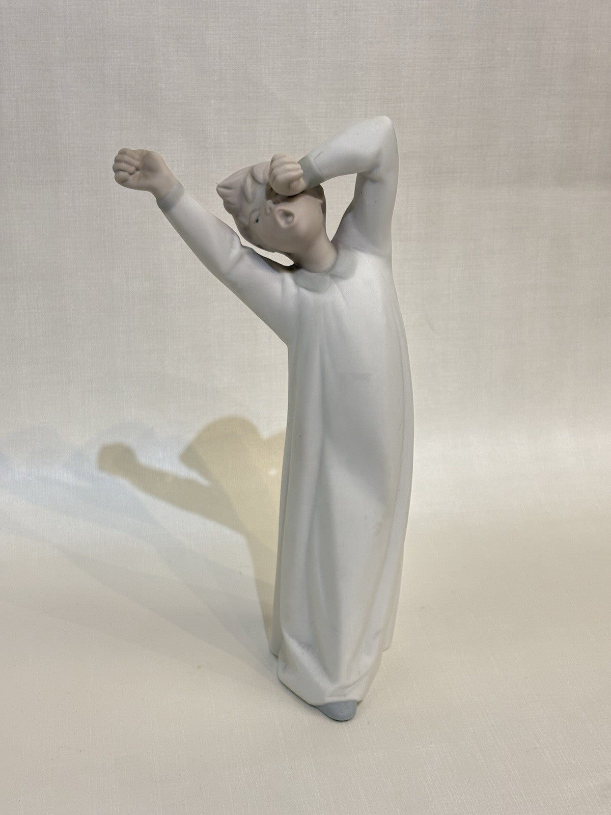 Lladró Boy Awaking Porcelain Figurine Hand Painted Made In Spain