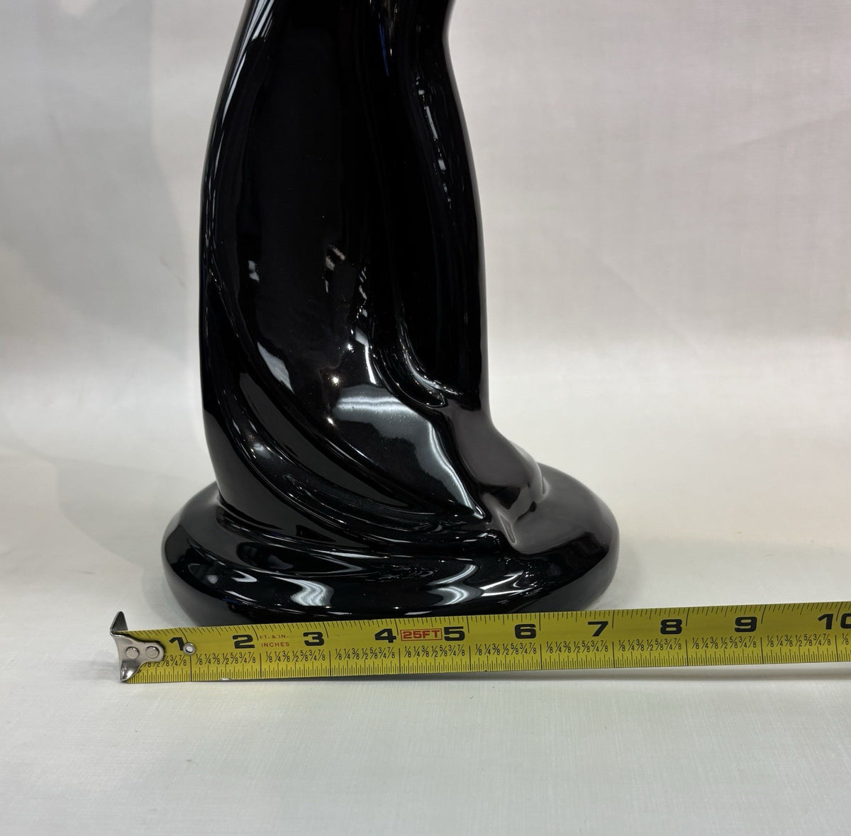 MCM Art Sculpture Emotion Black Ceramic Figurine Man Woman Statue