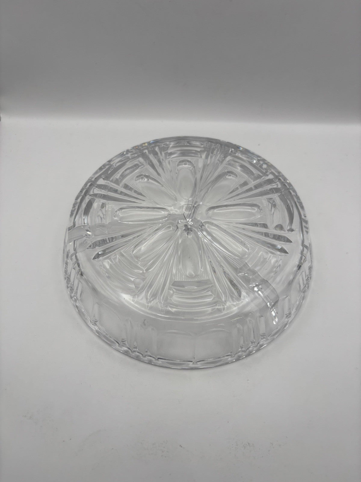Vintage 3-section Divided Glass Serving Plate Appetizer Tray Clear Glass