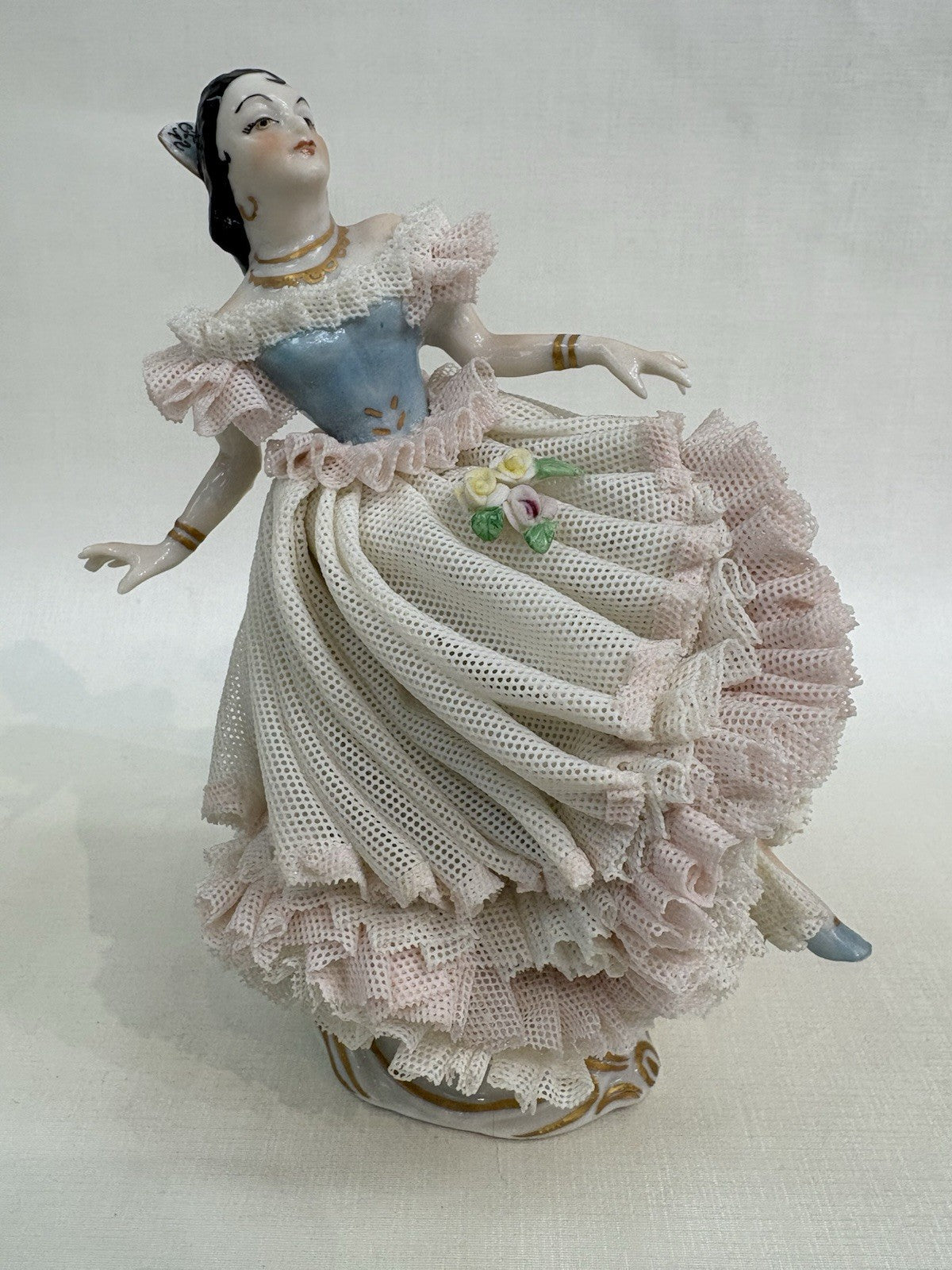 Dresden dancer Ceramic Figurine Statue 6”