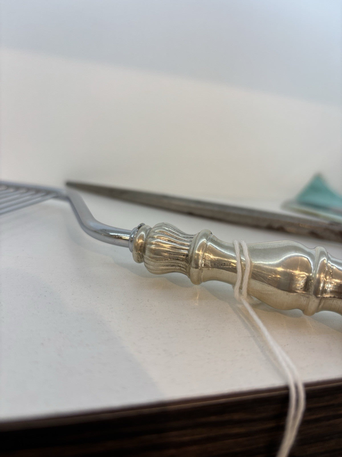 Beautiful and rare sterling vintage cake knife 10”