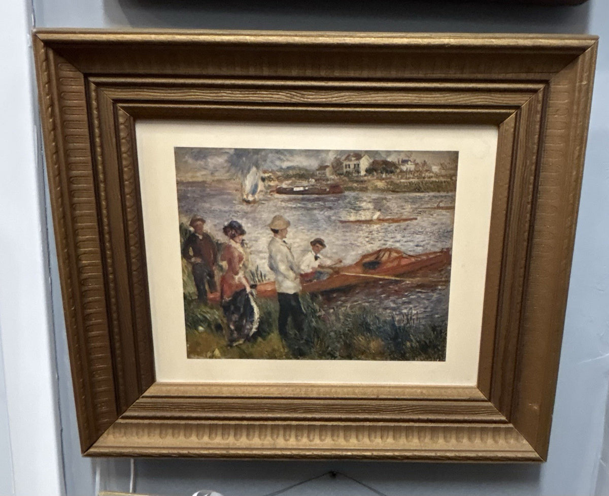 Framed Oarsmen at Chatou by Pierre Auguste Renoir Wall Art