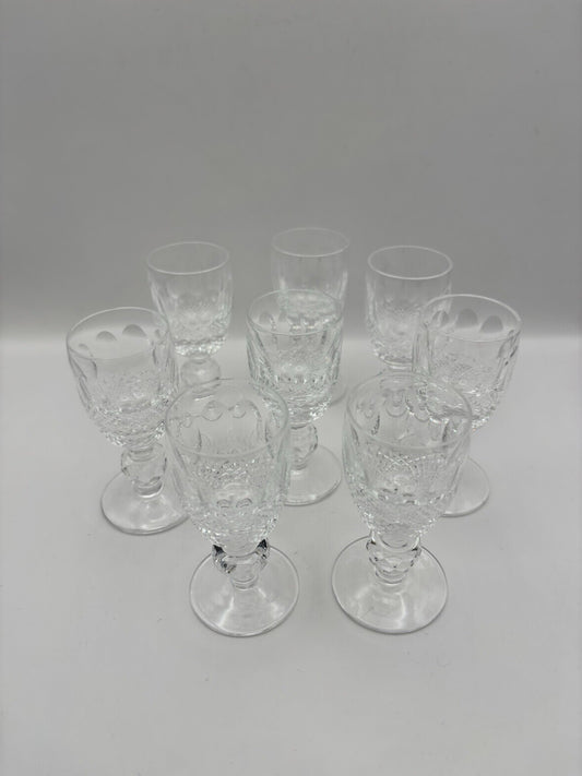 Waterford Crystal in the Colleen pattern, specific short stem sherry glasses