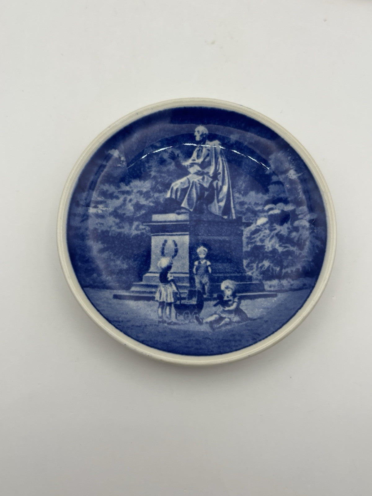 Vintage Royal Copenhagen Porcelain Miniature Plate Set of 3 Made In Denmark B/W