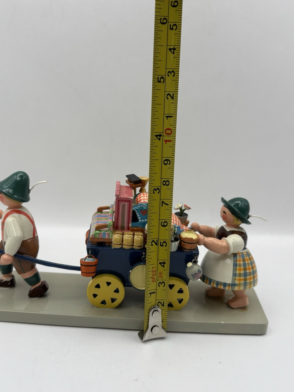 Vintage Wendt & Kühn wooden figurine Moving Day handcrafted East Germany