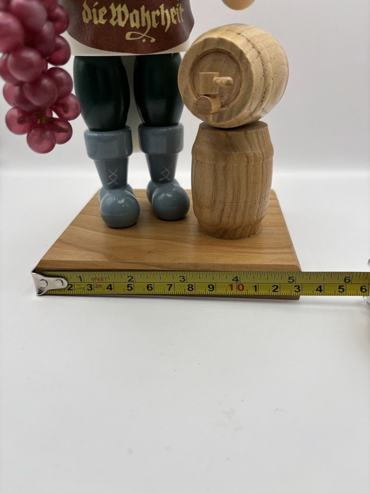 Vintage 11-inch Erzgebirgische Volkskunst winemaker nutcracker from Germany.