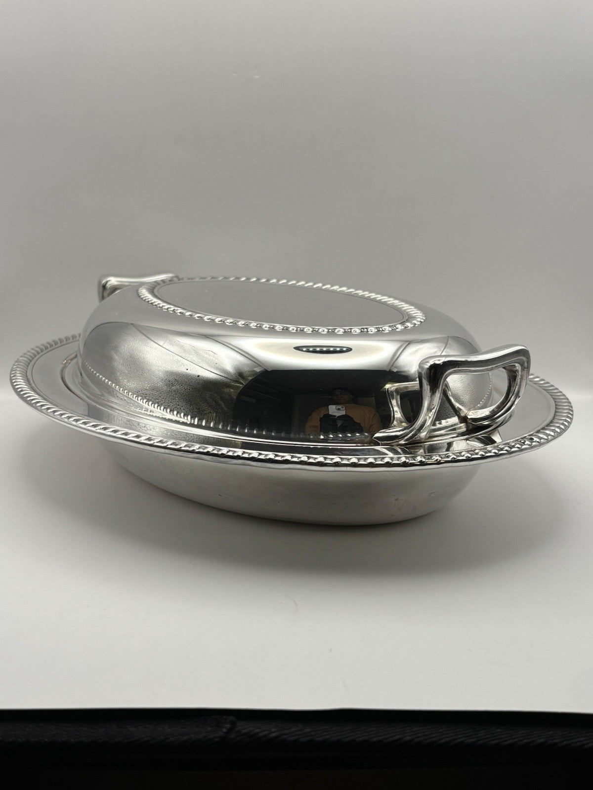 Vintage Silver Plated Lidded Serving Platter Dish - Not Marked