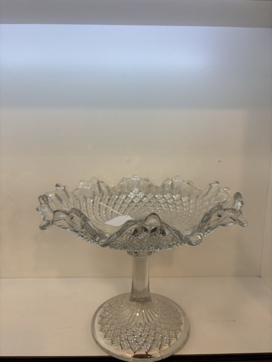 Wonderful glass pedestal bowl Center Piece