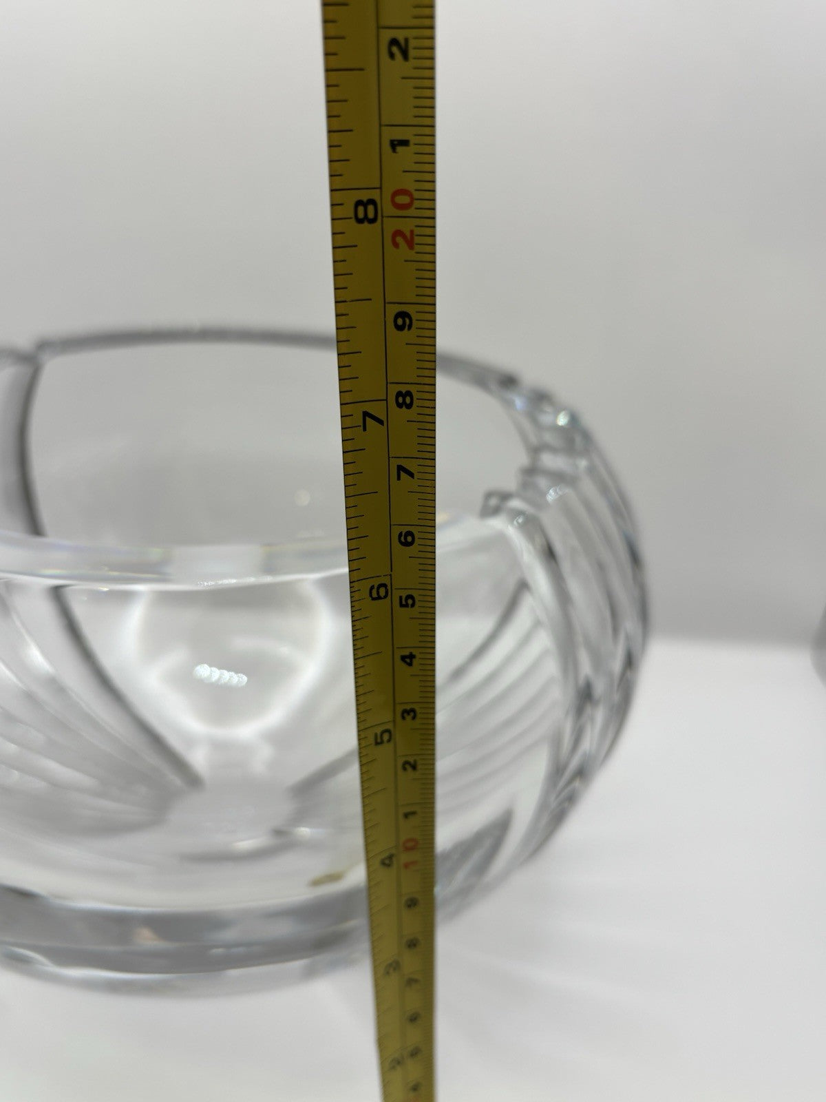 Vintage Mikasa Bowl Solid Heavy Crystal Center Piece 6”