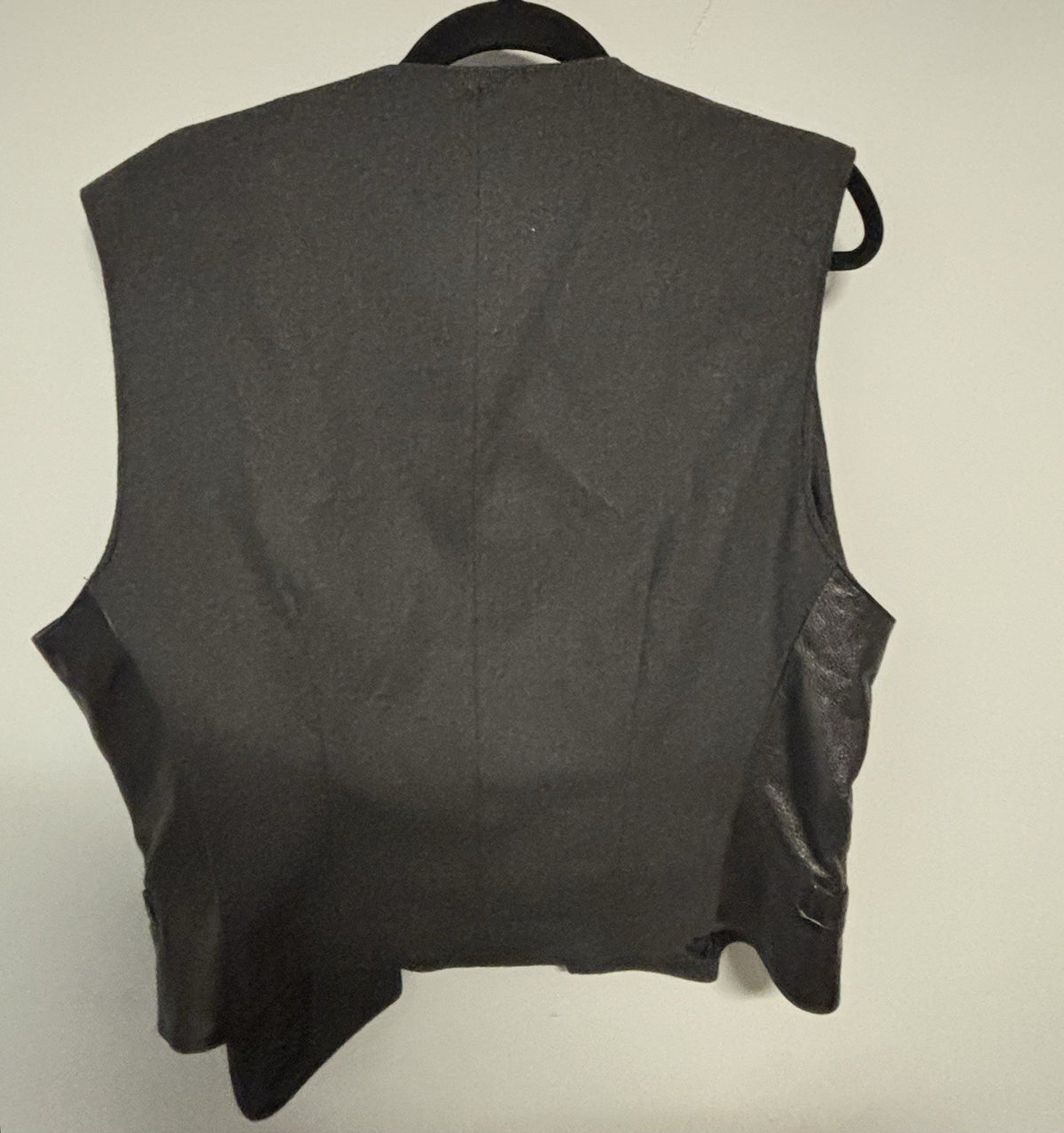 Gianni Versace Black Leather Vest. Vintage. Size Not Label.