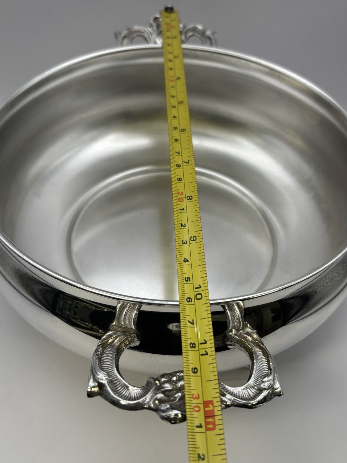 Vintage Silver Plated Casserole Dish Round No Lid
