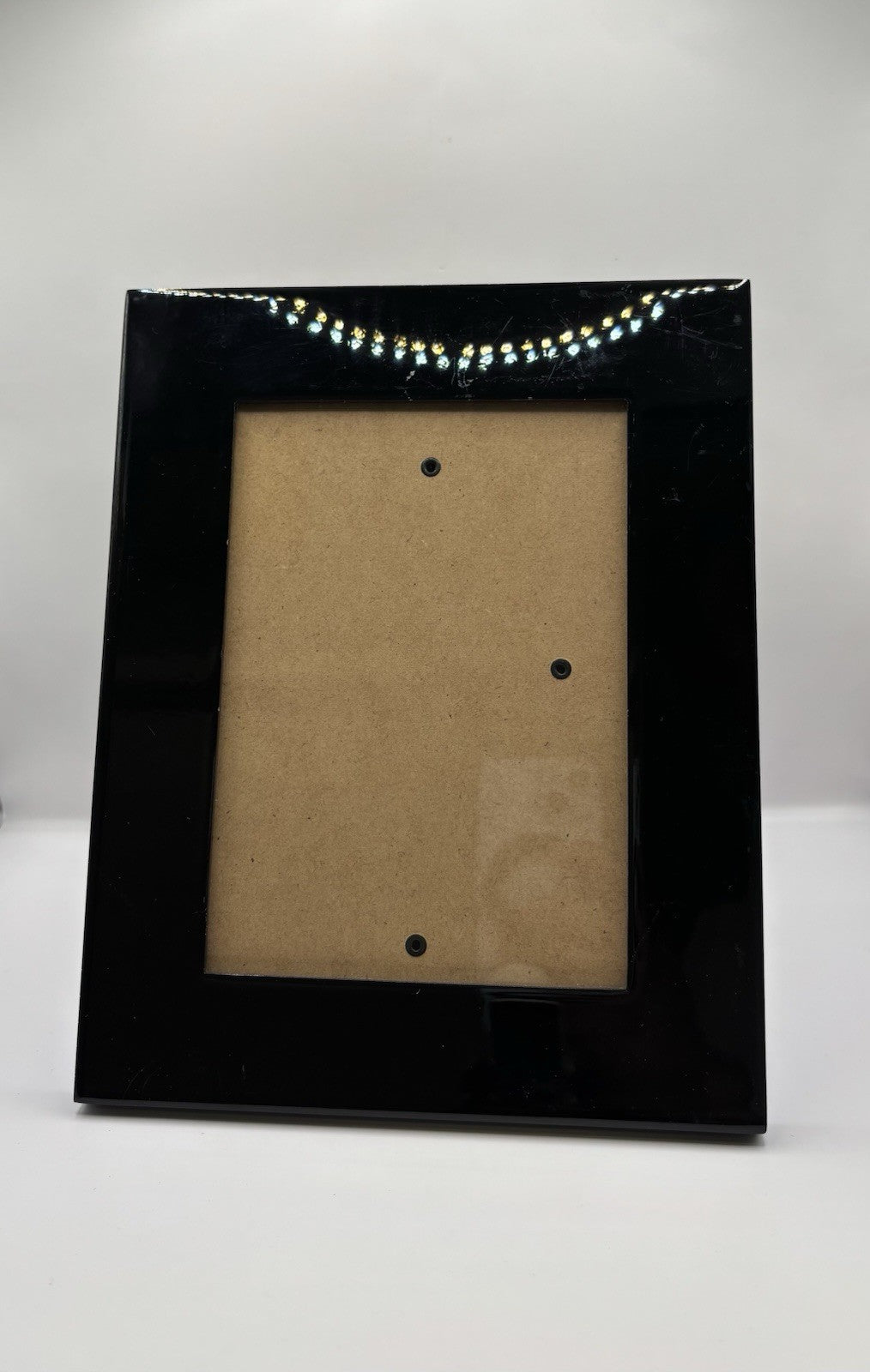 Vintage Black 7x9 Picture Frame Holds 4x6 Photo Acrylic Brilliant Finish