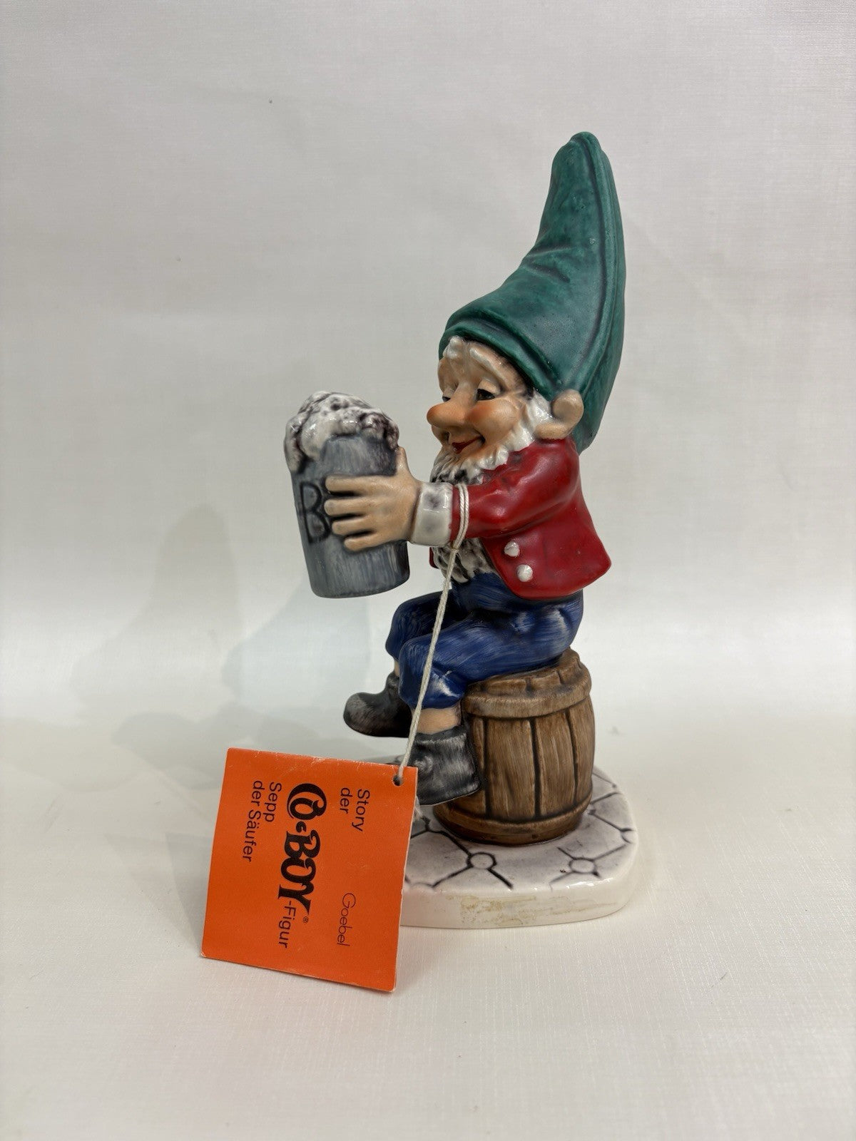 Goebel Co-Boy gnome figurine named Sepp, also known as "The Beer Buddy"