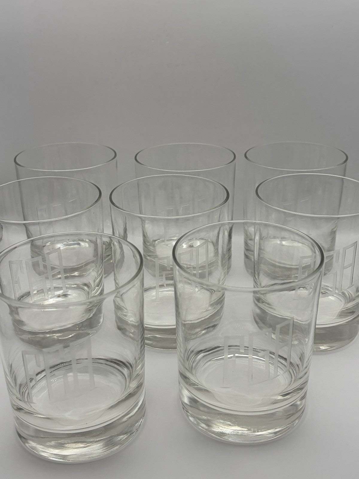 Vintage Double Old Fashioned (DOF) / Rocks Tumbler Classic Glasses Set of 8