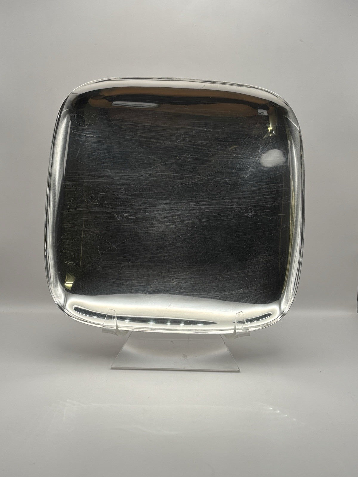 Vintage W & S Blackinton Fine Silver Plate Dish Square Footed 8” Across