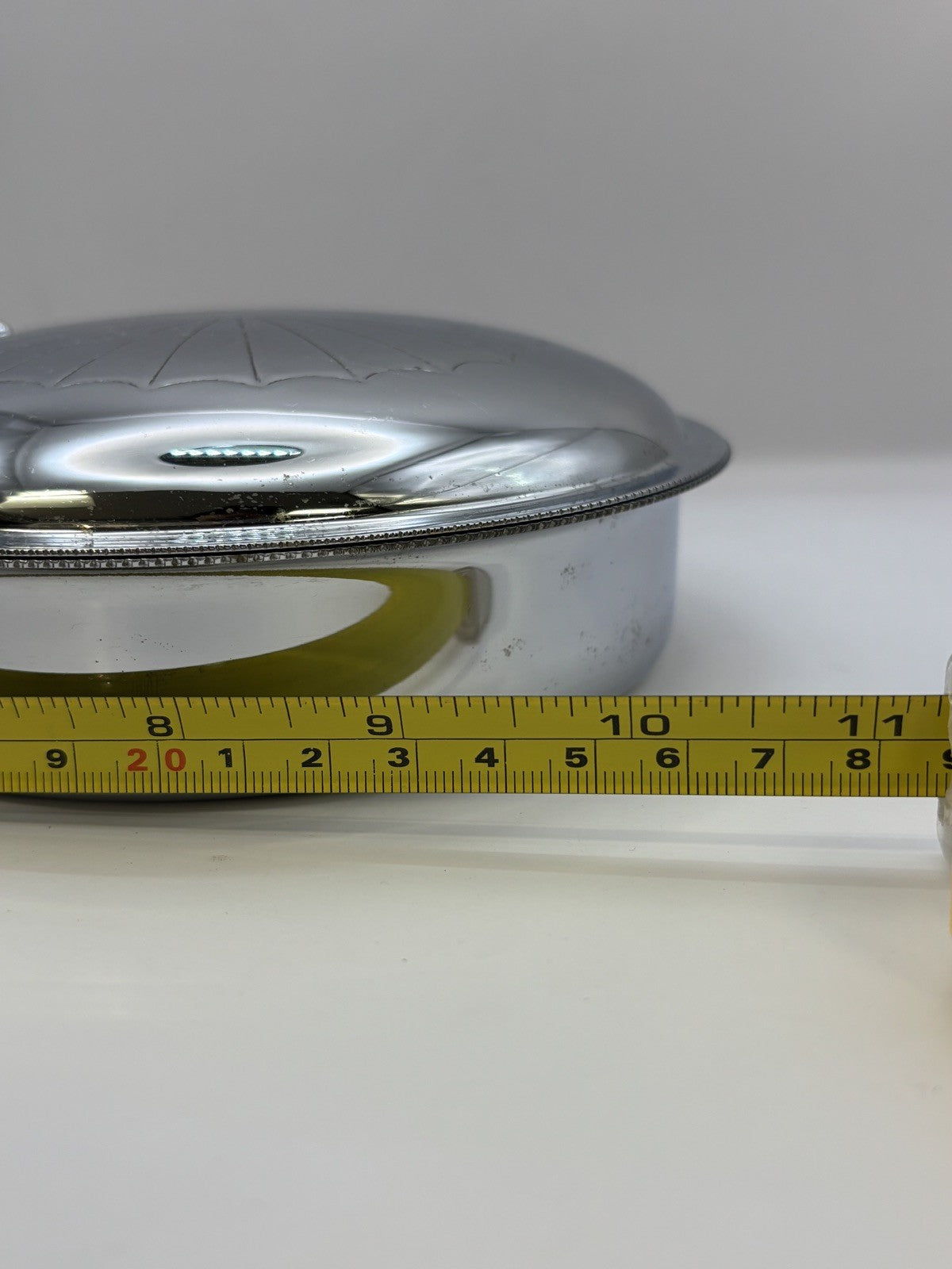 Antique Rome Kraft Silver Plate Footed Silent Butler Crumb Catcher with Handle
