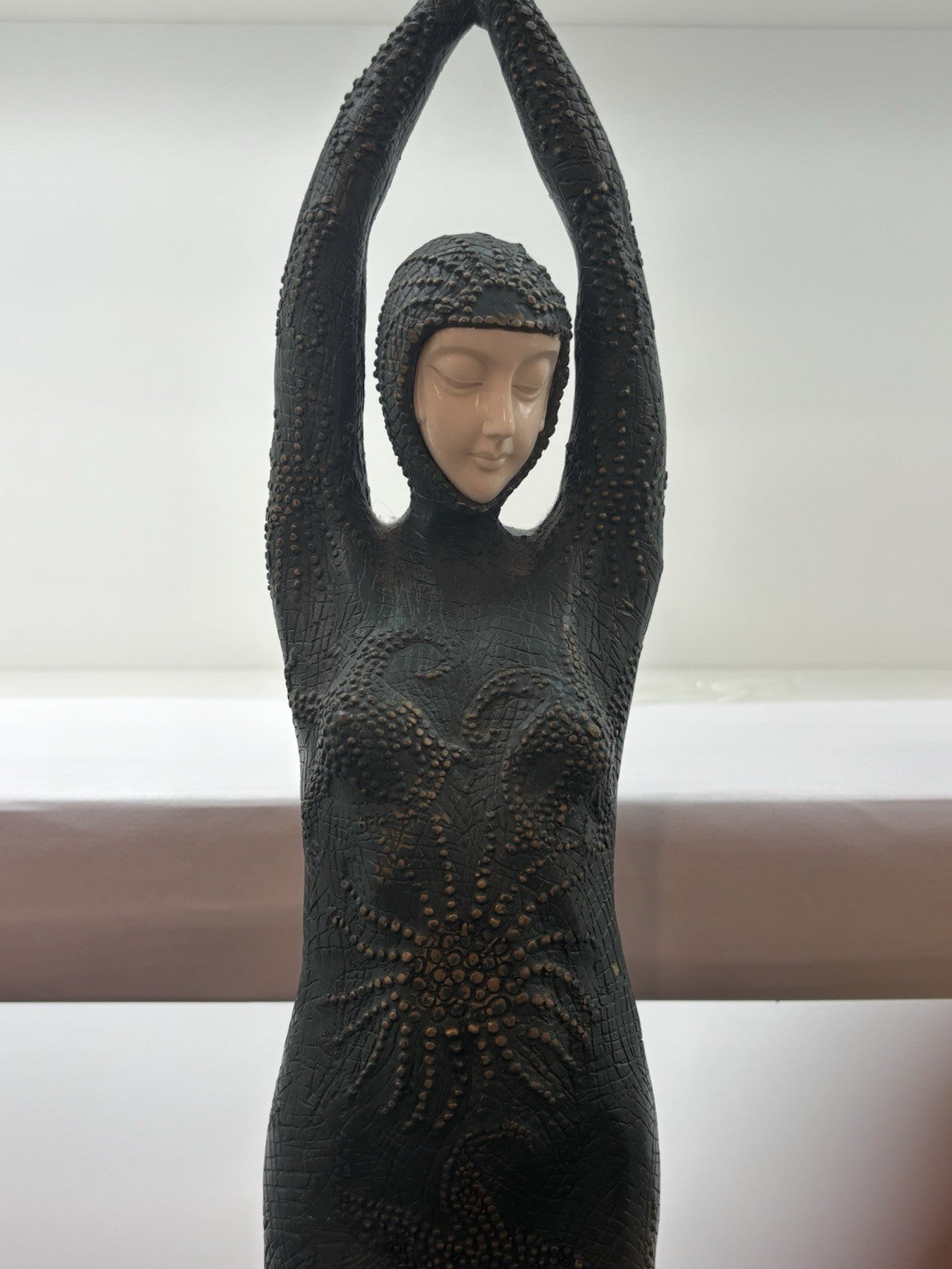 The Starfish Dancer Bronze and Marble Sculpture, Art Deco Signed