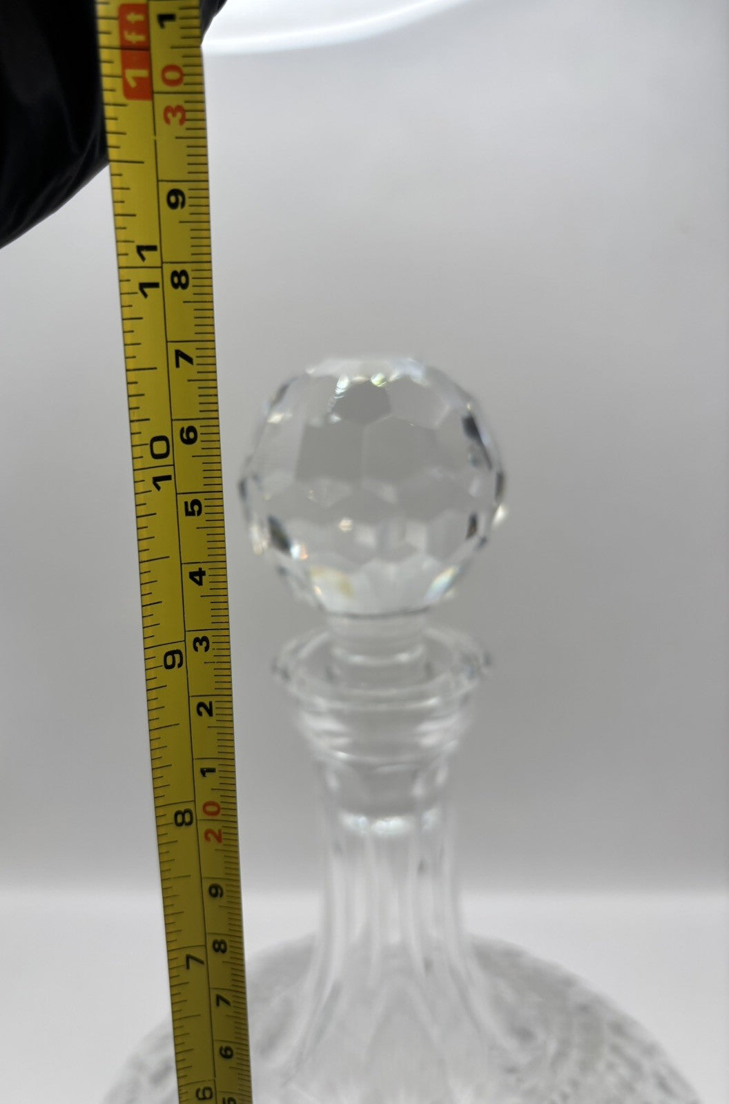Waterford Crystal Colleen wine decanter with a distinctive diamond-cut pattern