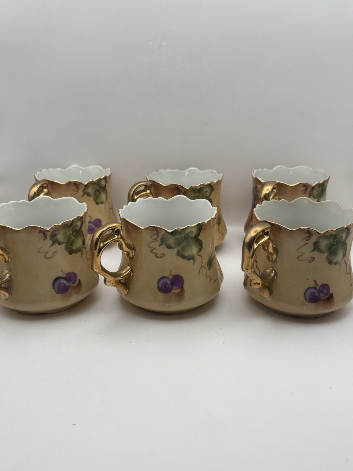 Lefton China Heritage Brown Fruit Tea Theme Set