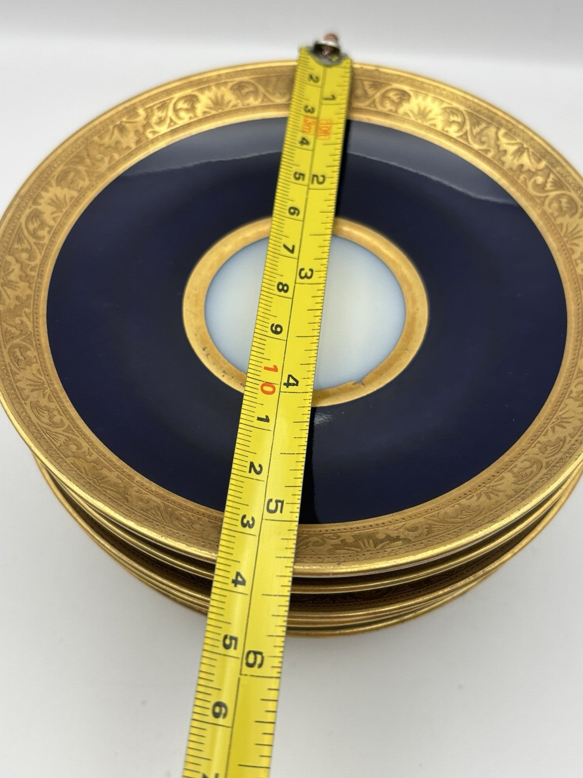 T & V Limoges Raynaud Conde Cobalt Blue Gold Encrusted, Saucer, 5 3/4
