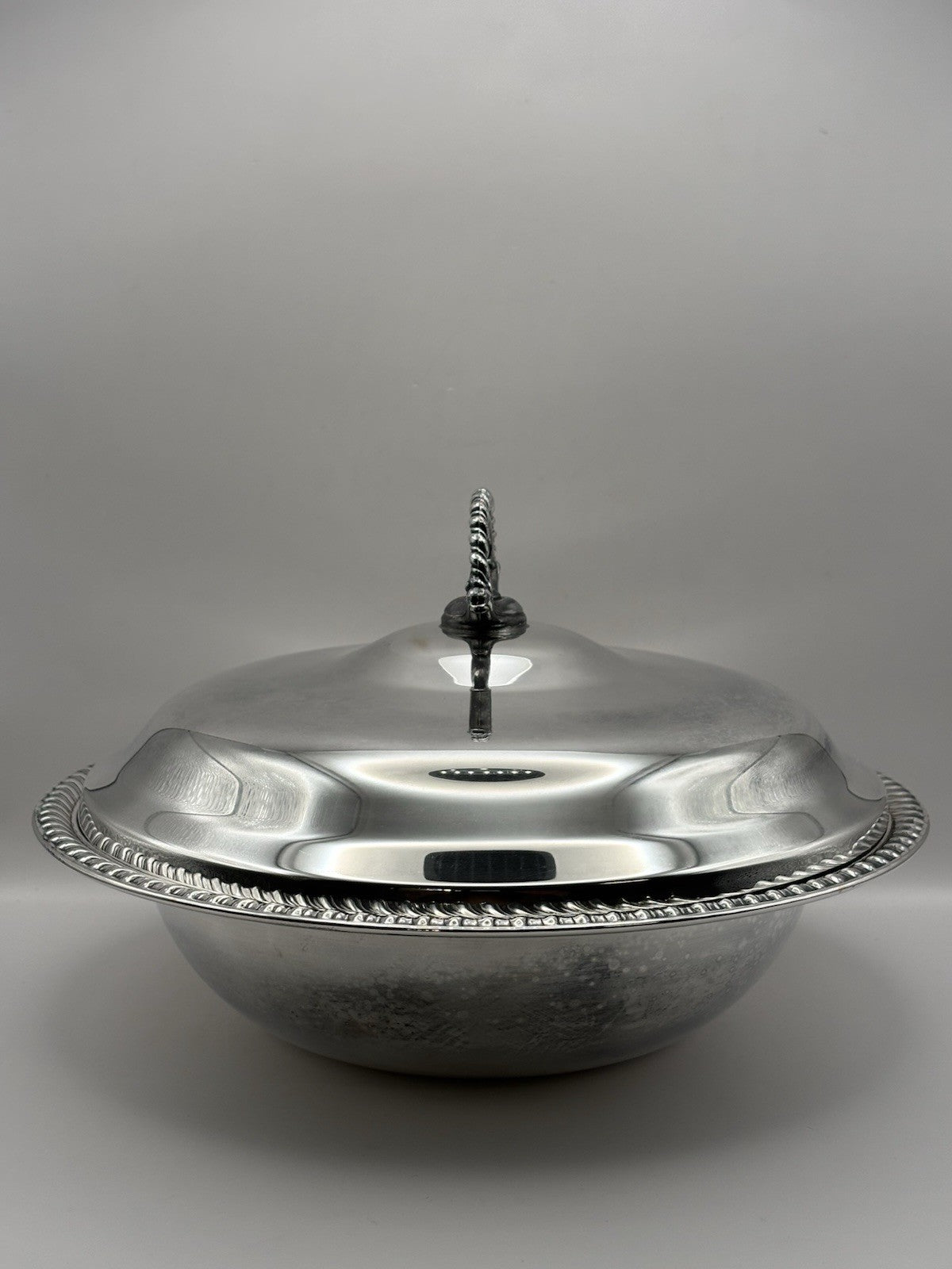 WMA Rogers Victorian-style silver-plated covered casserole