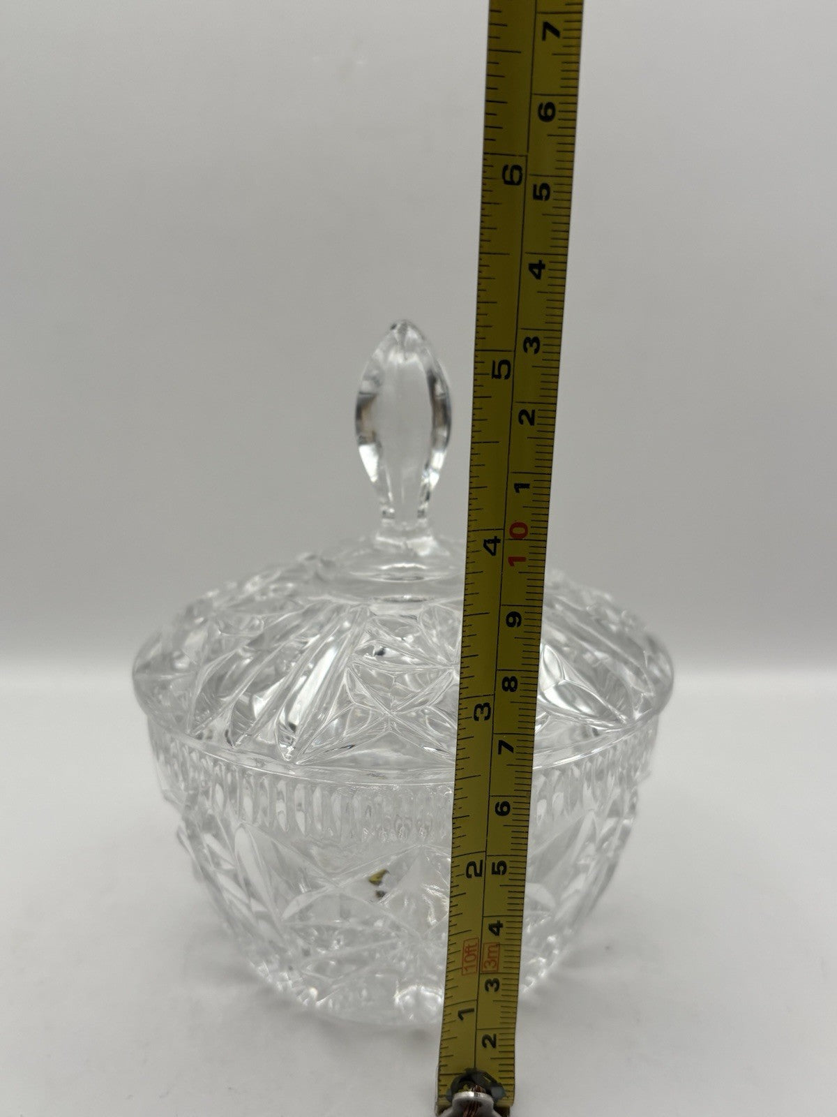 Beyer Bleikristall lead crystal handcrafted candy dish with lid.