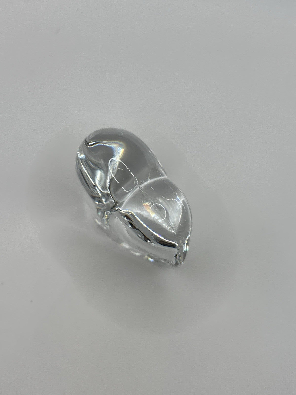 Baccarat Crystal Modernist Asian Elephant Sculpture Paperweight Figurine France