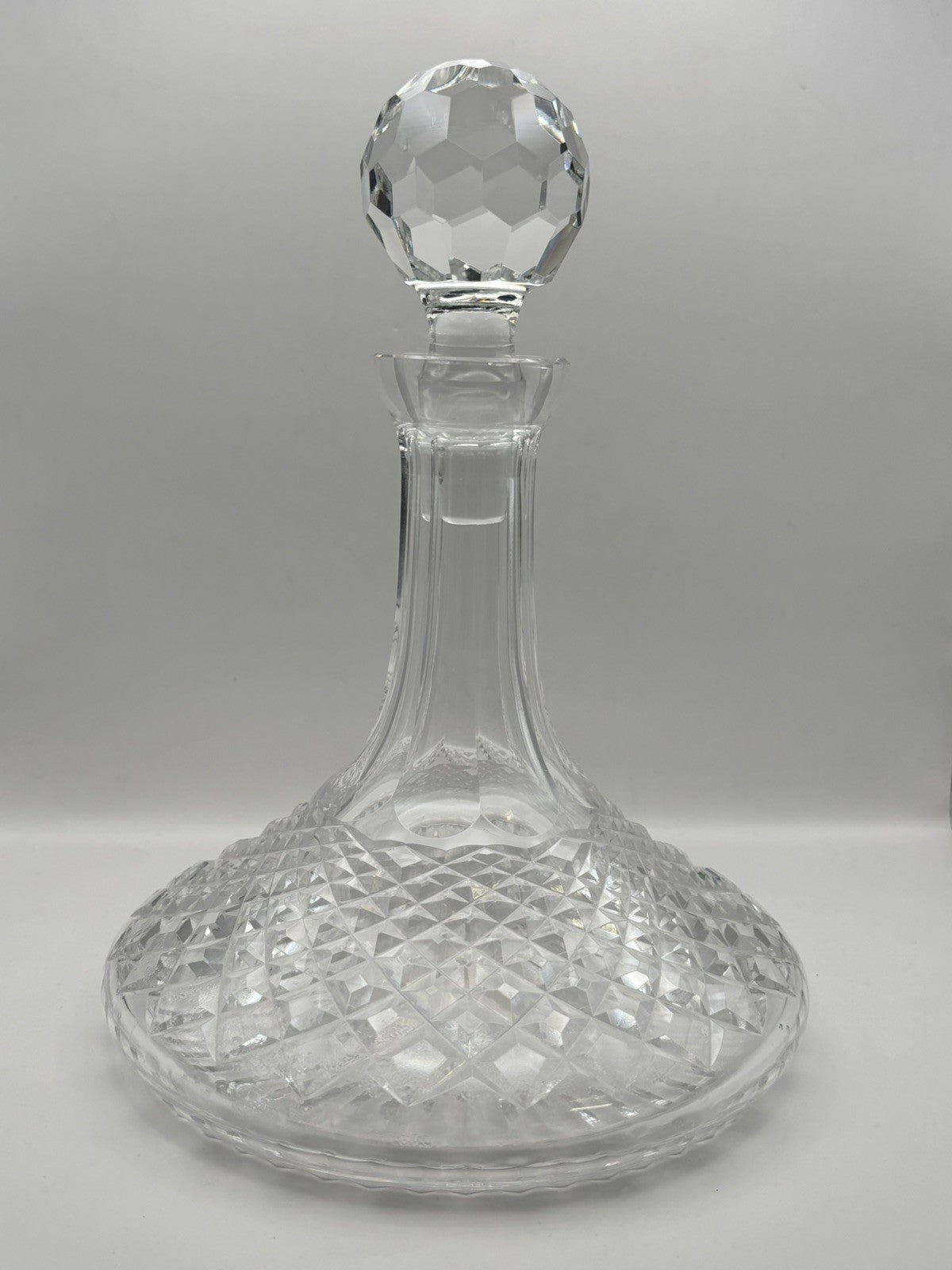 Waterford Crystal Alana Vintage Ships Decanter & Stopper, Discontinued, 9.75”