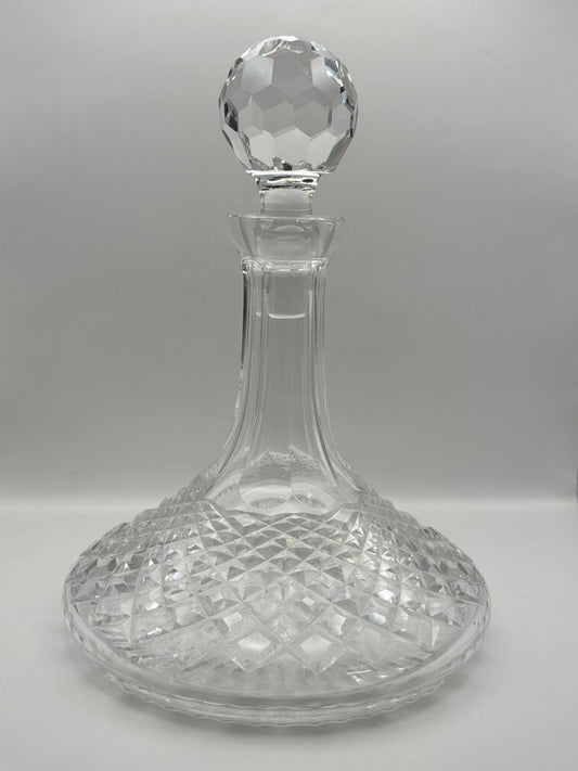Waterford Crystal Alana Vintage Ships Decanter & Stopper, Discontinued, 9.75”