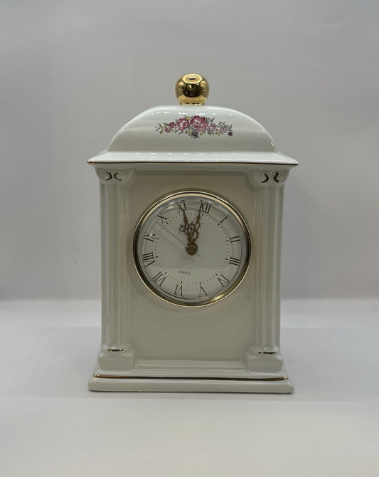 Vintage Paul Sebastián Desk Clock Floral Quartz Mantel 1993 Limited Edition New