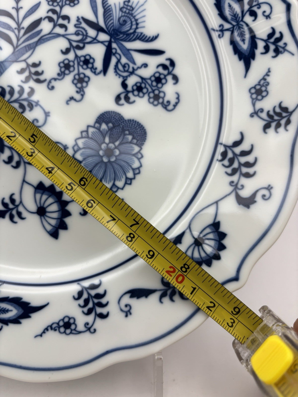 Blue Danube porcelain plate a classic blue onion floral design 8.8